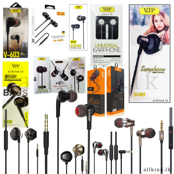 Super Bass Stereo Earphone VJP V12 Comfortable Hi-Fi Premium Sound Stereo Handsfree In-Ear Headset