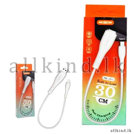 MX-CB80 CB80 USB Data Short Cable Micro - Type C - For Iphone 3A Quick Charge Resilient Durable Non-Fading 30cm ( MOXOM )