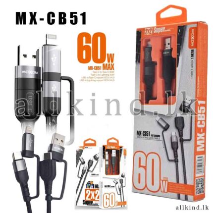 MX-CB51 Moxom 60W Charging Data Connector supports QC Ultra-Fast Charging Cables & Chargers ( MXCB51 )