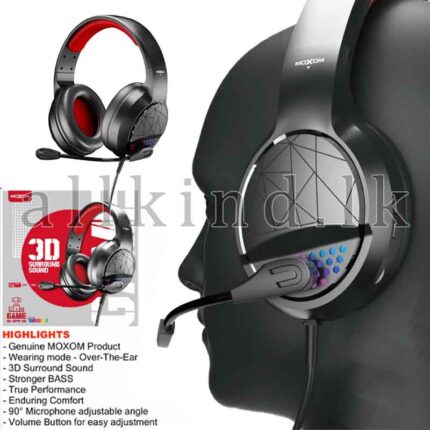 MOXOM MX-EP44 ( MX EP44 ) GM CONSTELLATION Series Gaming Headset Super Comfortable Over-The-Ear RGB Wired Headphones with attached Microphone compatible with Mobile Devices, Tablets, Game Consoles, Laptops, MP3 Players, PC Computers and others