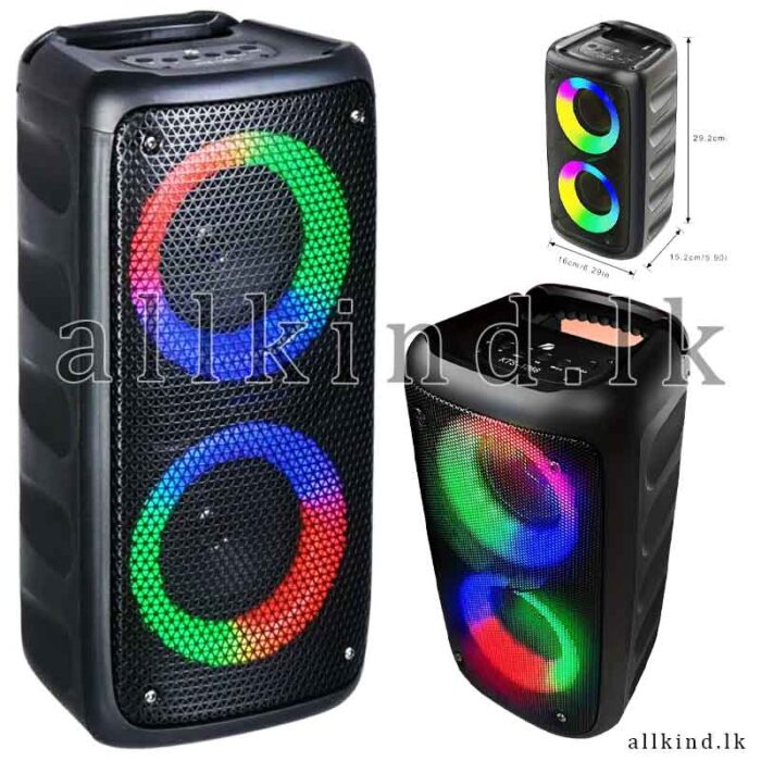 KTS 1266 Wireless Bluetooth Speaker with RGB party light - Dual 4 inch Portable Bluetooth Speaker with BASS KTS-1266