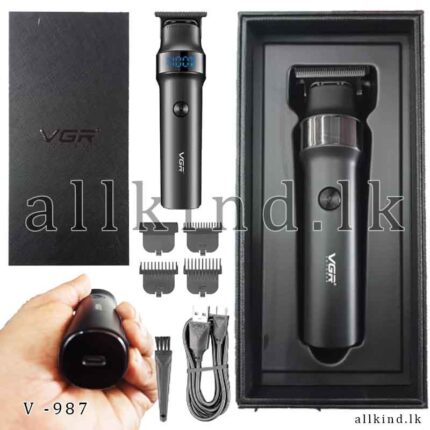 Cut And Shave Trimmer Gadgets VGR - Saloon Gadgets -VGR ( V-987 ) V987 Professional Digital Display Turbo function 7000RPM Zero Gapped Cordless Pro Self Haircut Hair Clipper Beard trimmer